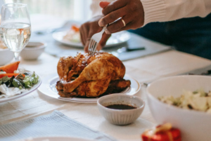 chicken on table